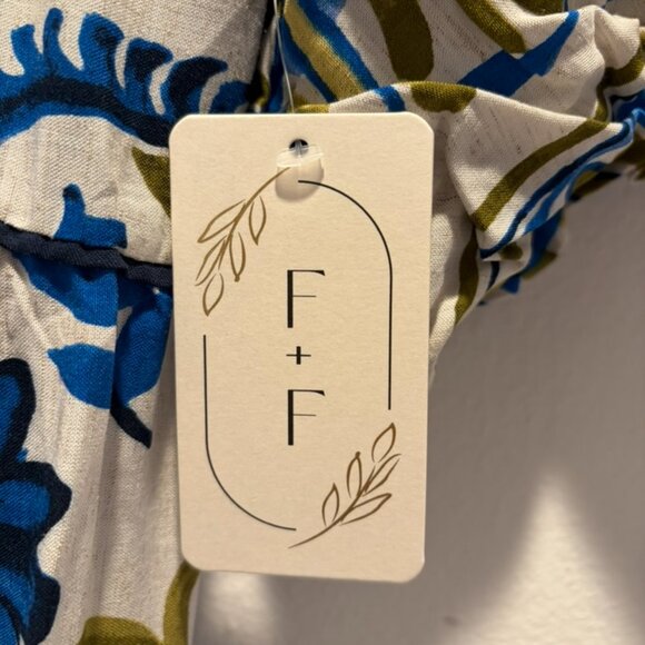 NWT Anthropologie FIG & FLOWER Linen Midi Dress - Medium - Picture 2 of 6